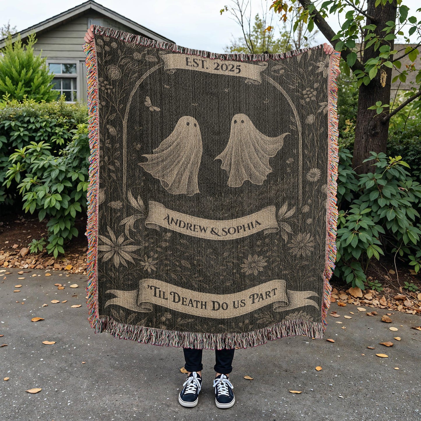 'Til Death Do Us Part-Ghost | Personalized Woven Blanket