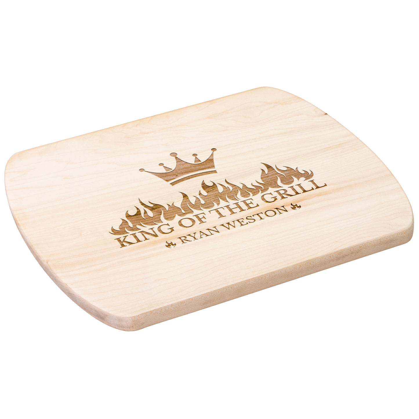 King of The Grill | Personalized Wooden Cutting Board