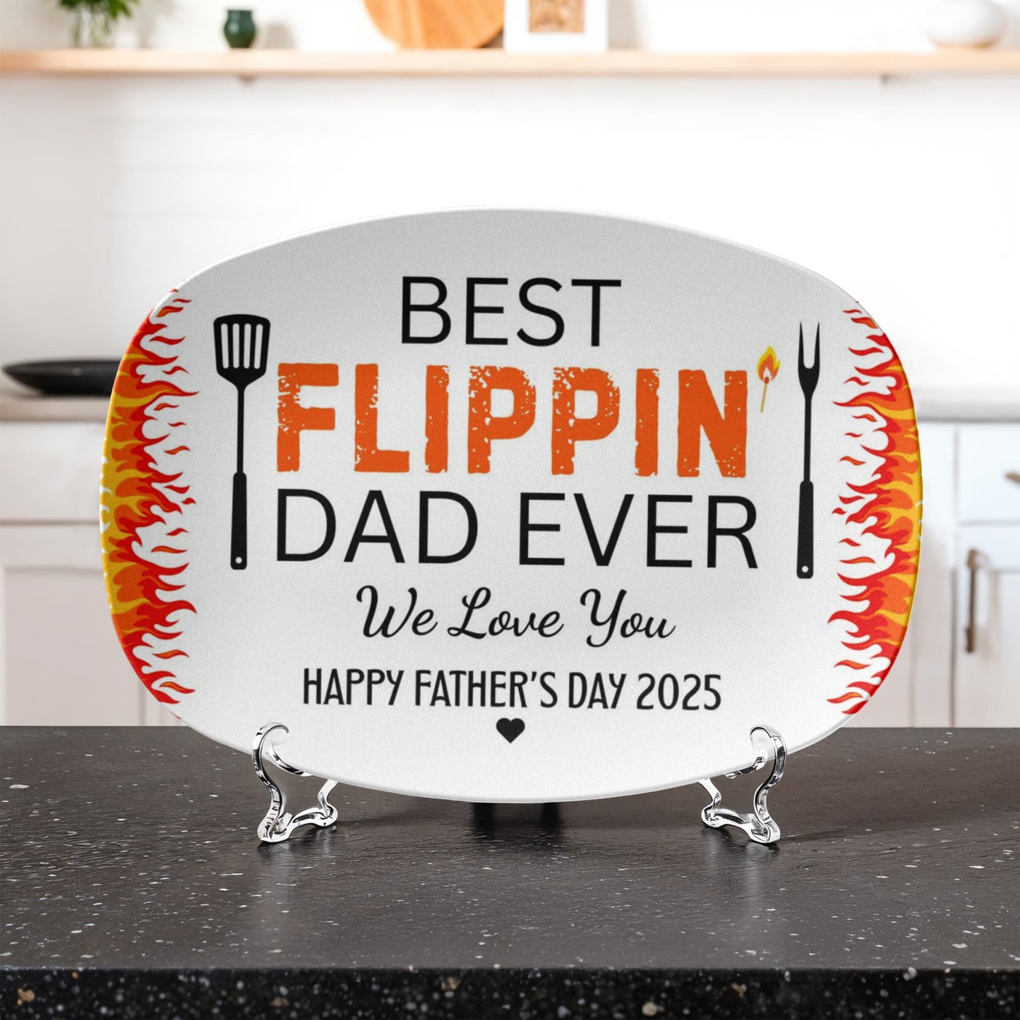 Best Flippin’ Dad Ever - Family Platter - Father's Day, Gift For Dad