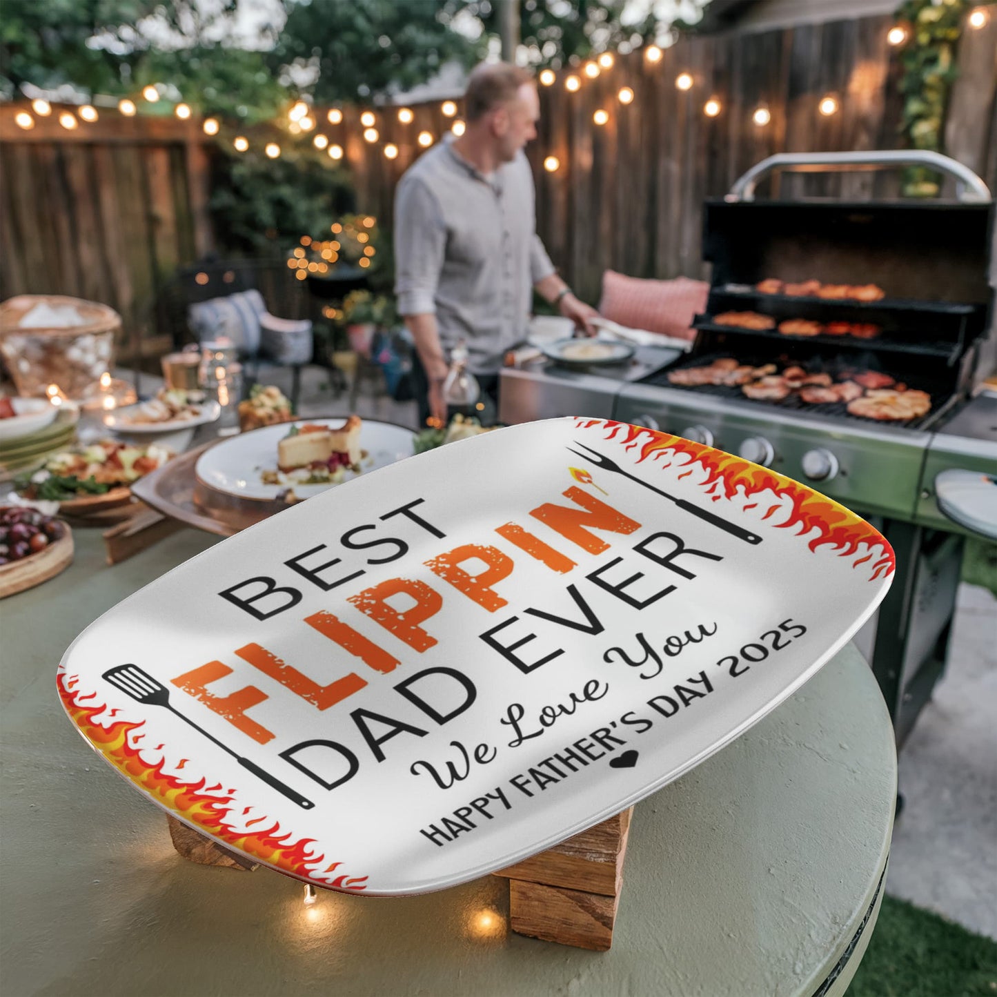 Best Flippin’ Dad Ever - Family Platter - Father's Day, Gift For Dad