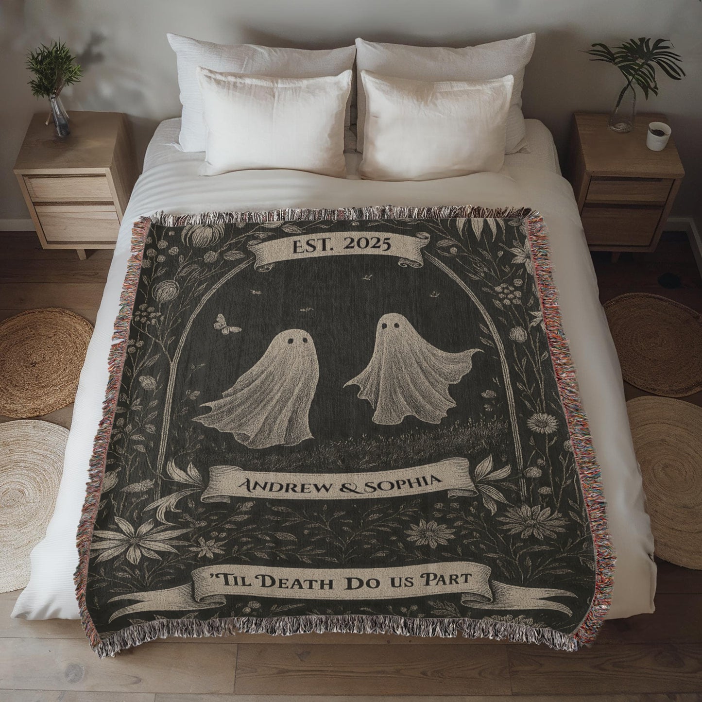 'Til Death Do Us Part-Ghost | Personalized Woven Blanket