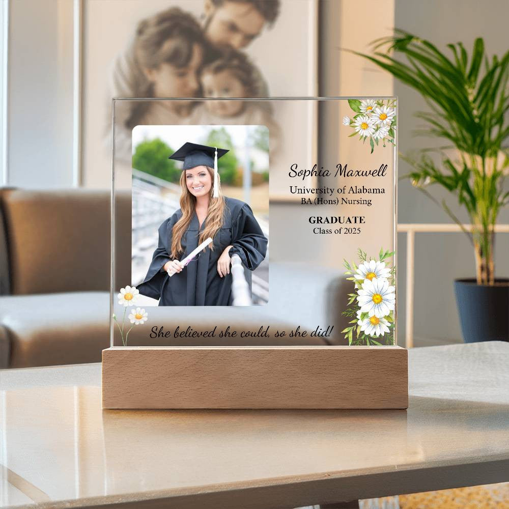 She Believed She Could So She Did Graduation Plaque