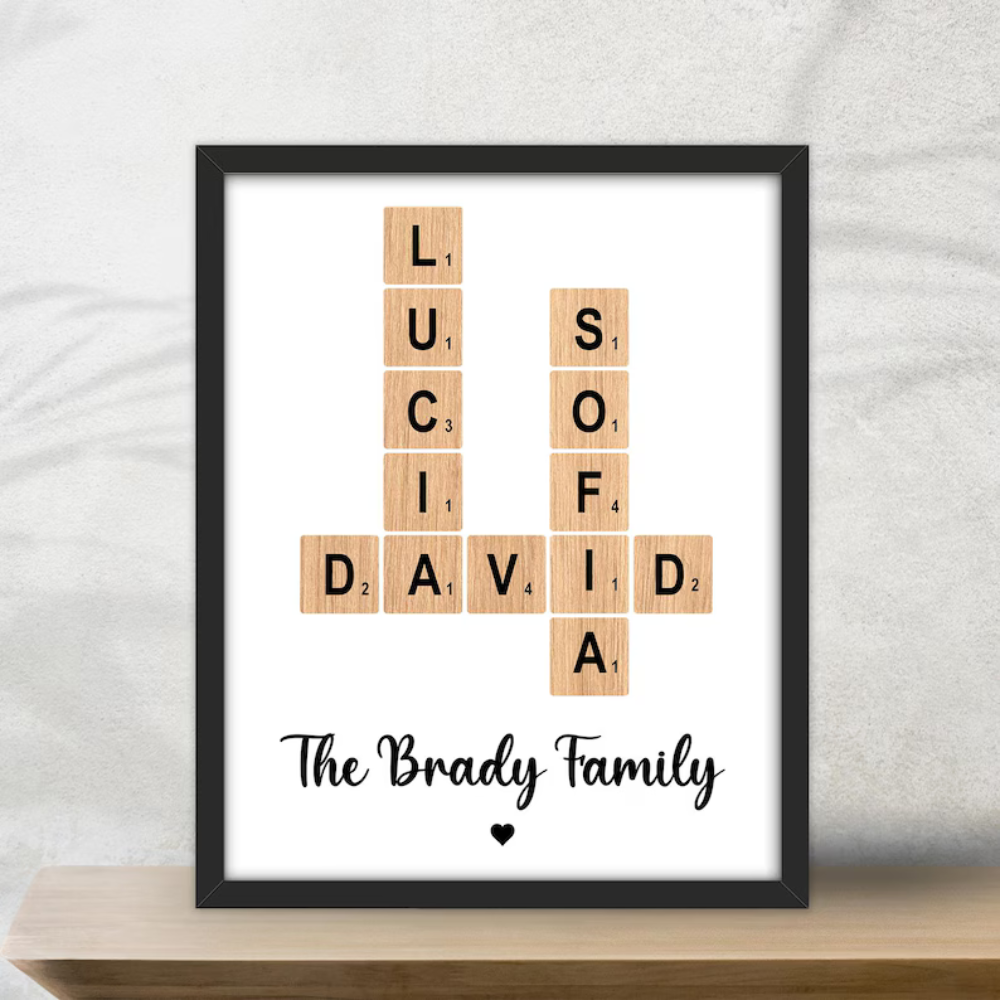 Crossword Family Gift Artwork