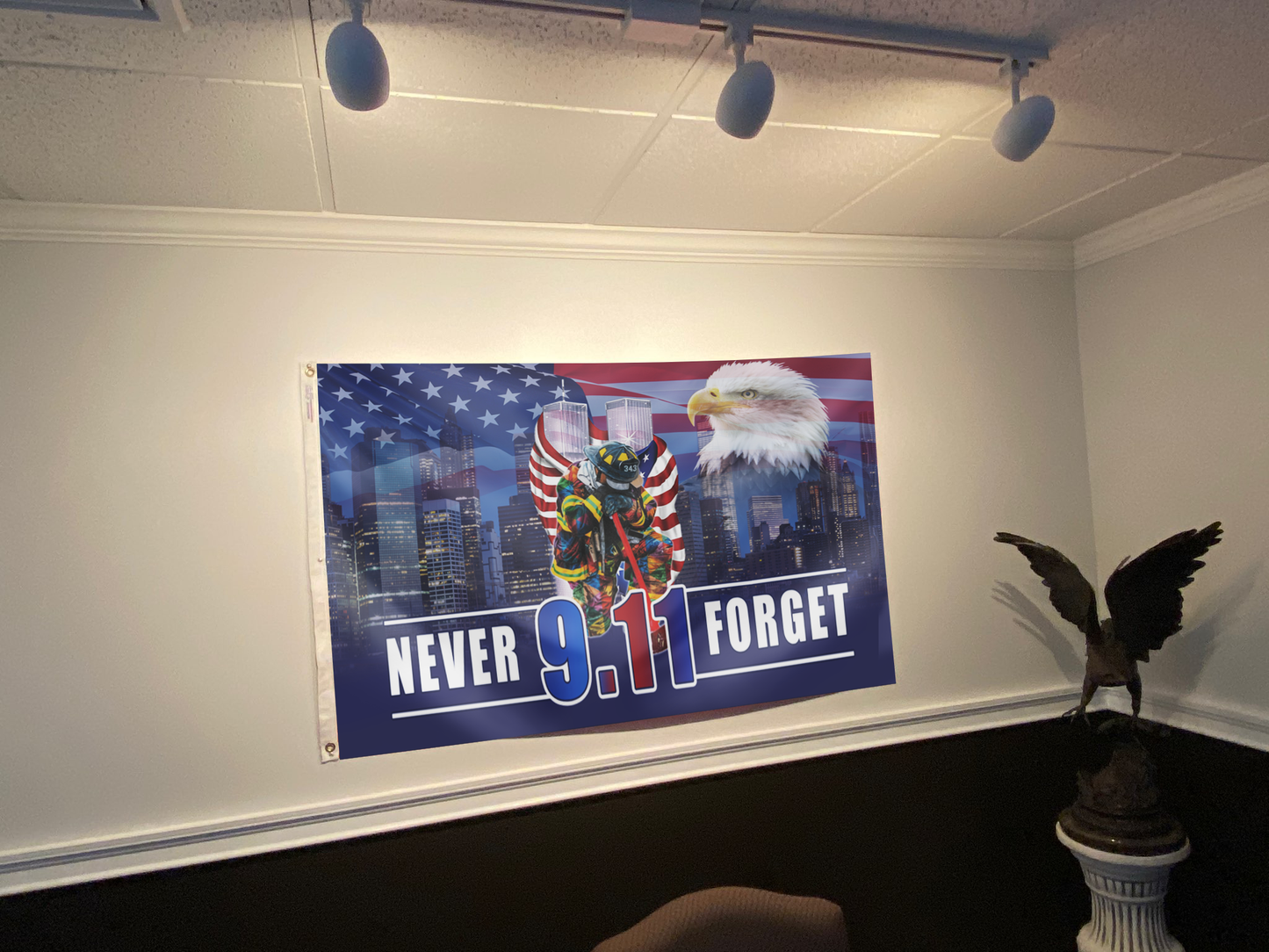 Firefighter - 9.11 - Never Forget Flag
