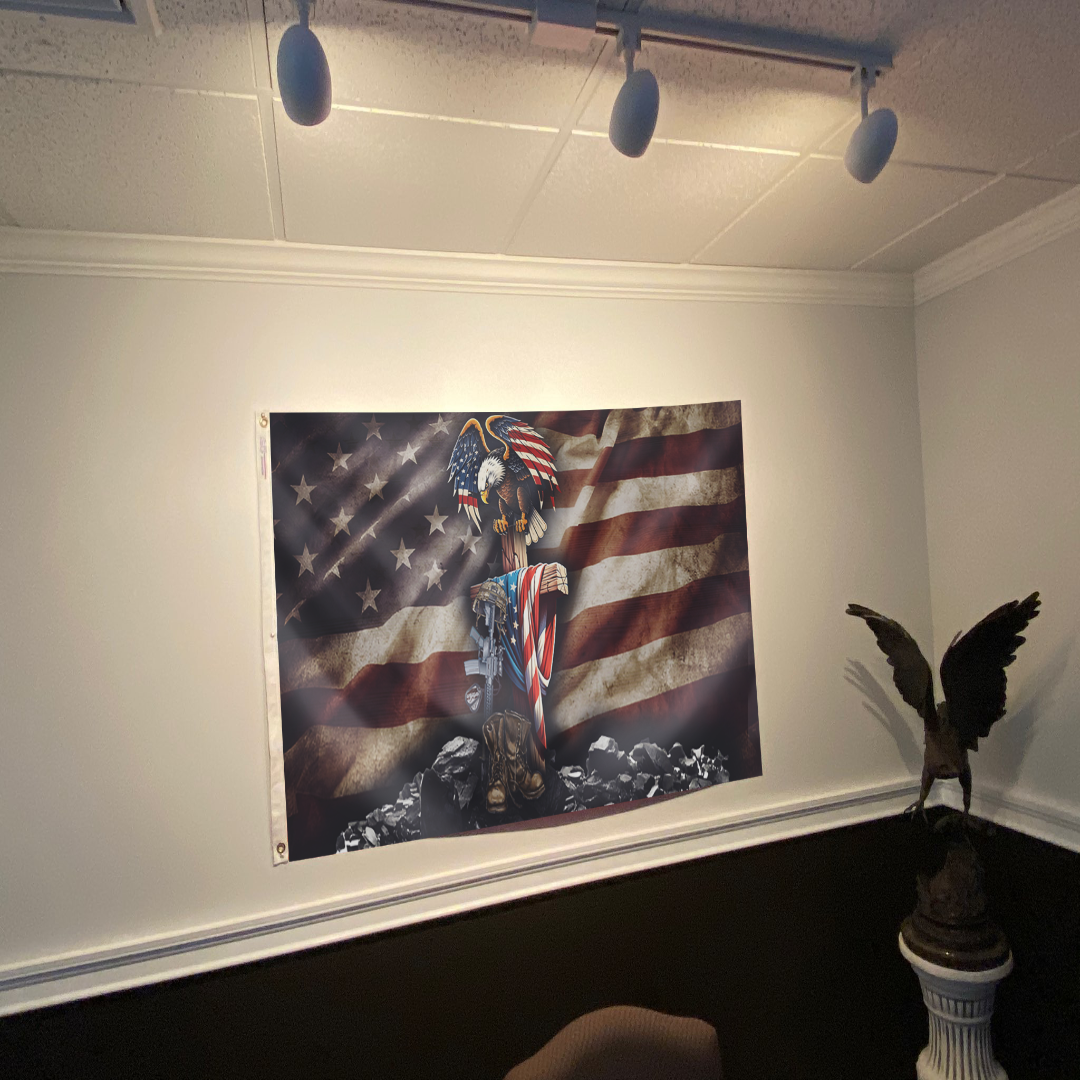 Patriotic American Eagle USA Flag
