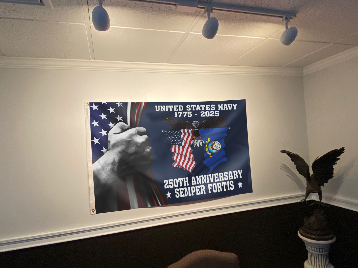 United States Navy 250 Years Anniversary 1775–2025 Flag
