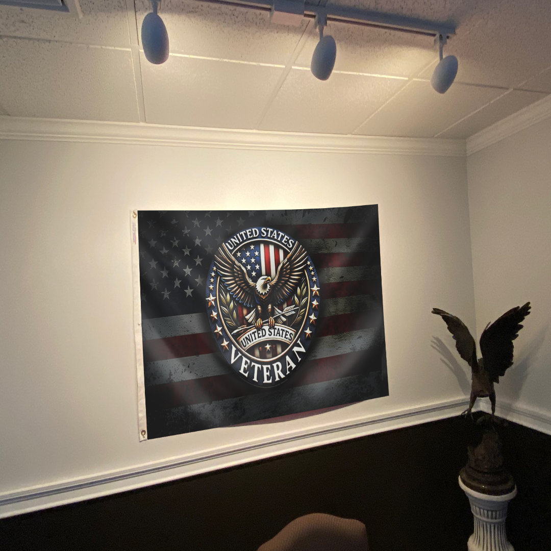 Patriotic American Veteran Flag