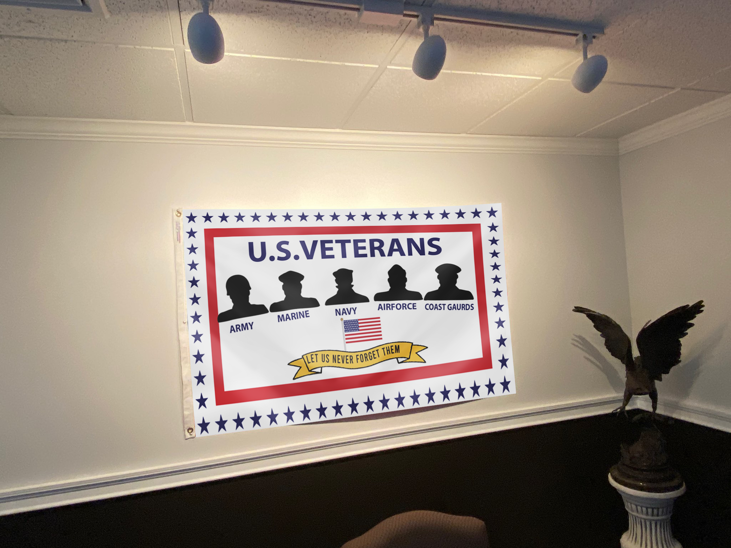 US Armed Forces Veterans Support Flag