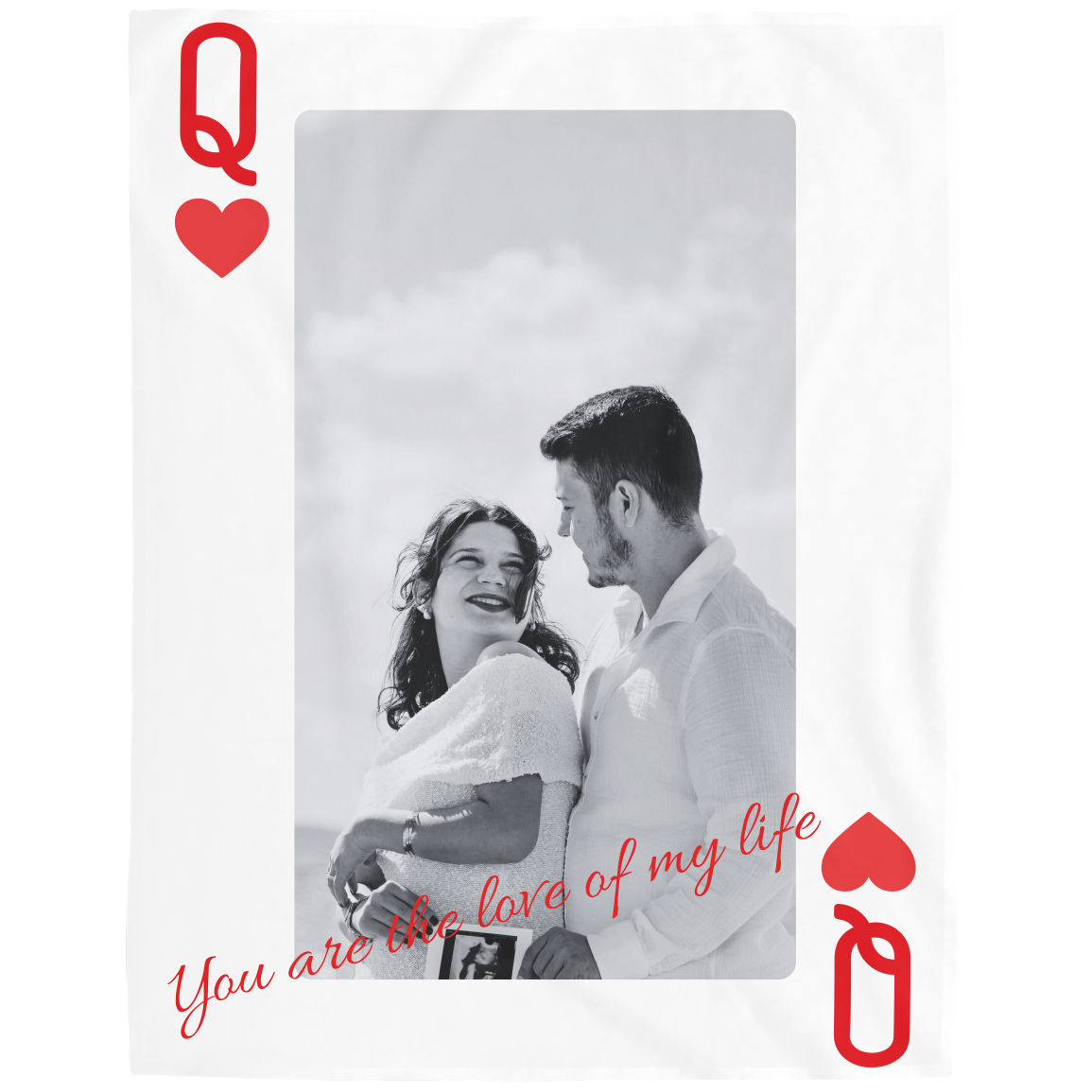 Personalized Photo Blanket for Couples, Love of Life