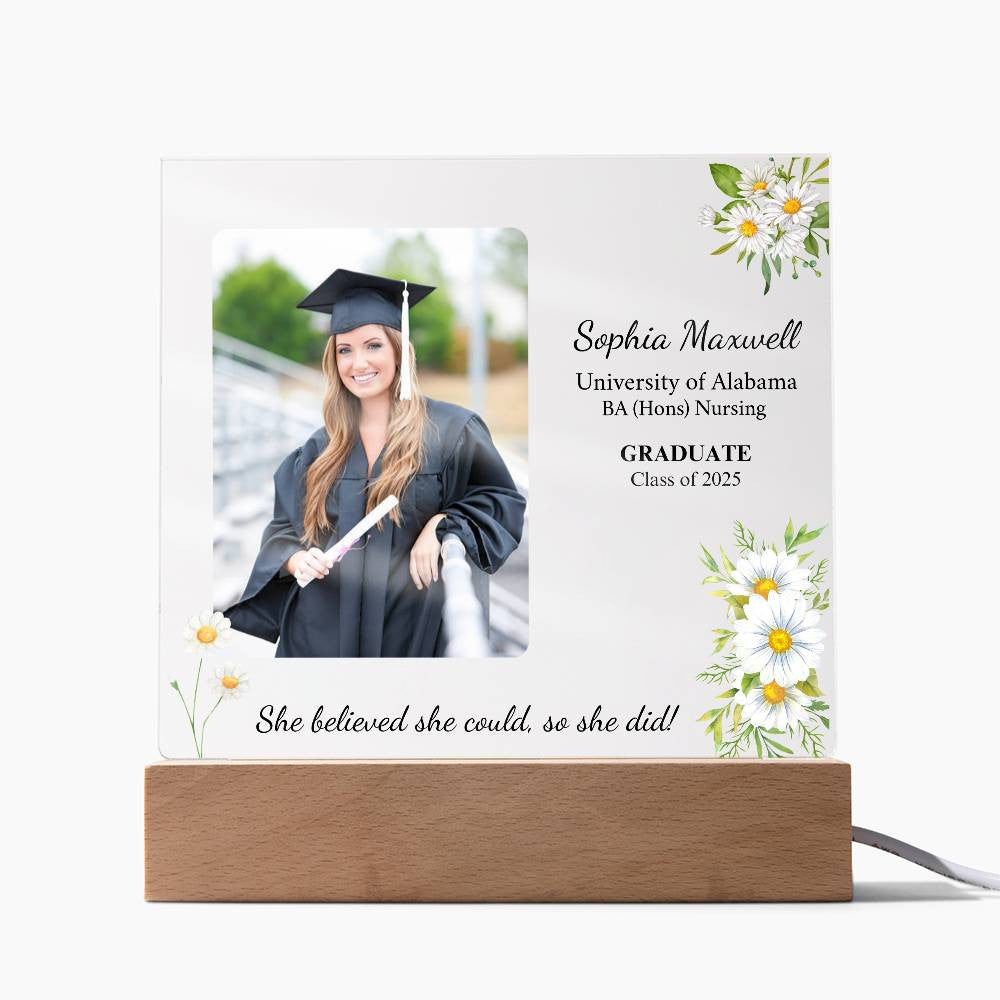She Believed She Could So She Did Graduation Plaque