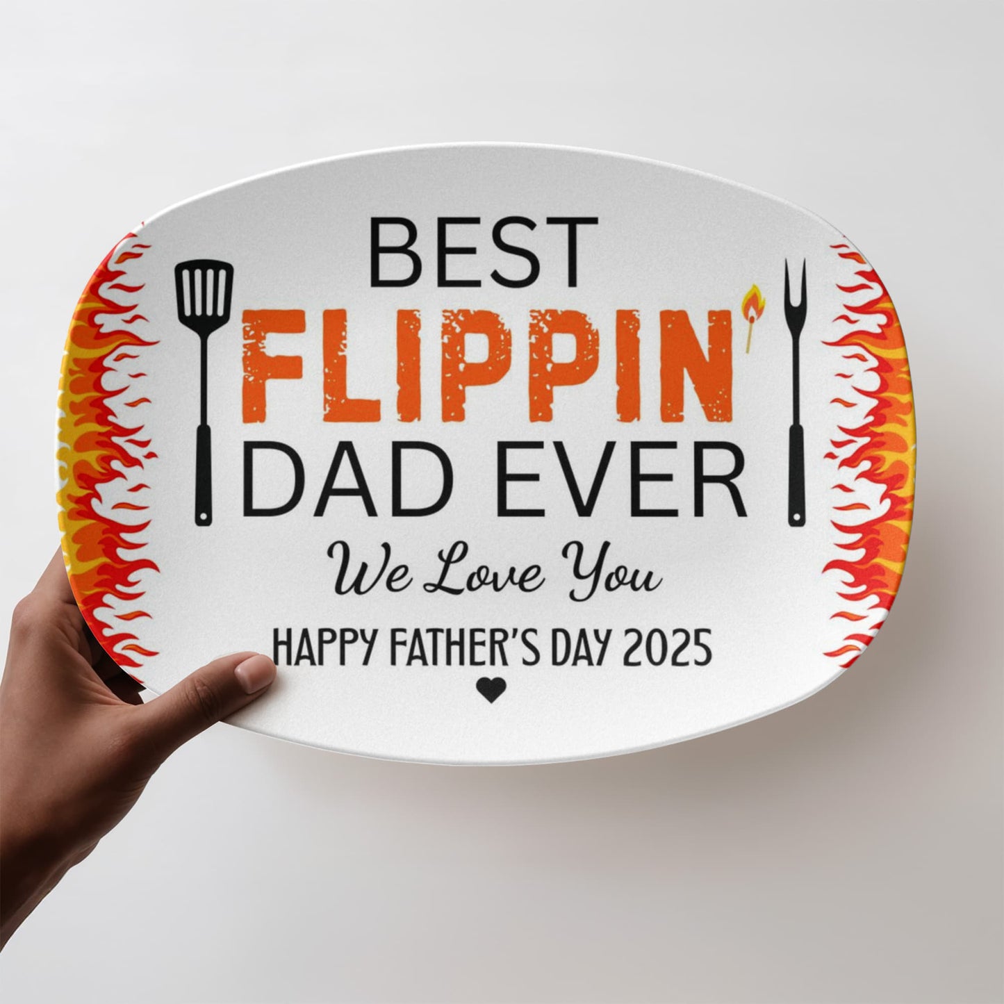 Best Flippin’ Dad Ever - Family Platter - Father's Day, Gift For Dad
