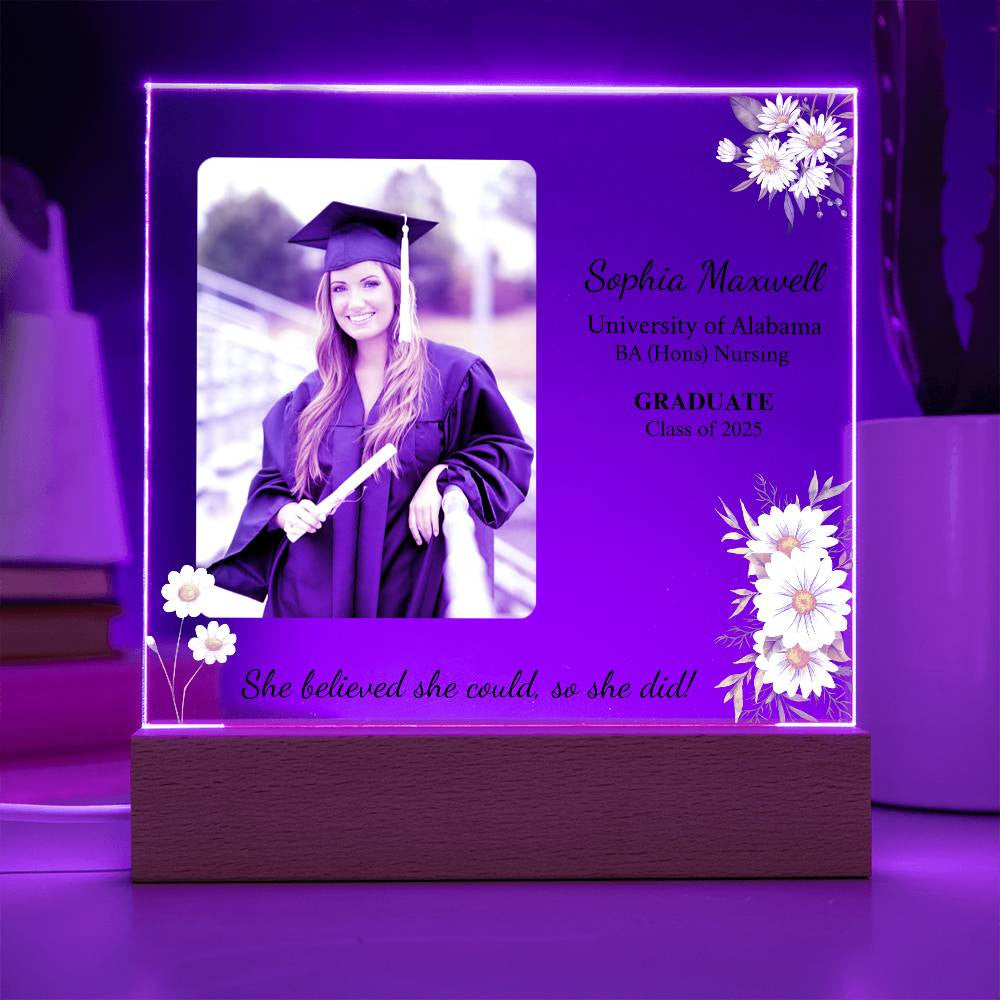 She Believed She Could So She Did Graduation Plaque