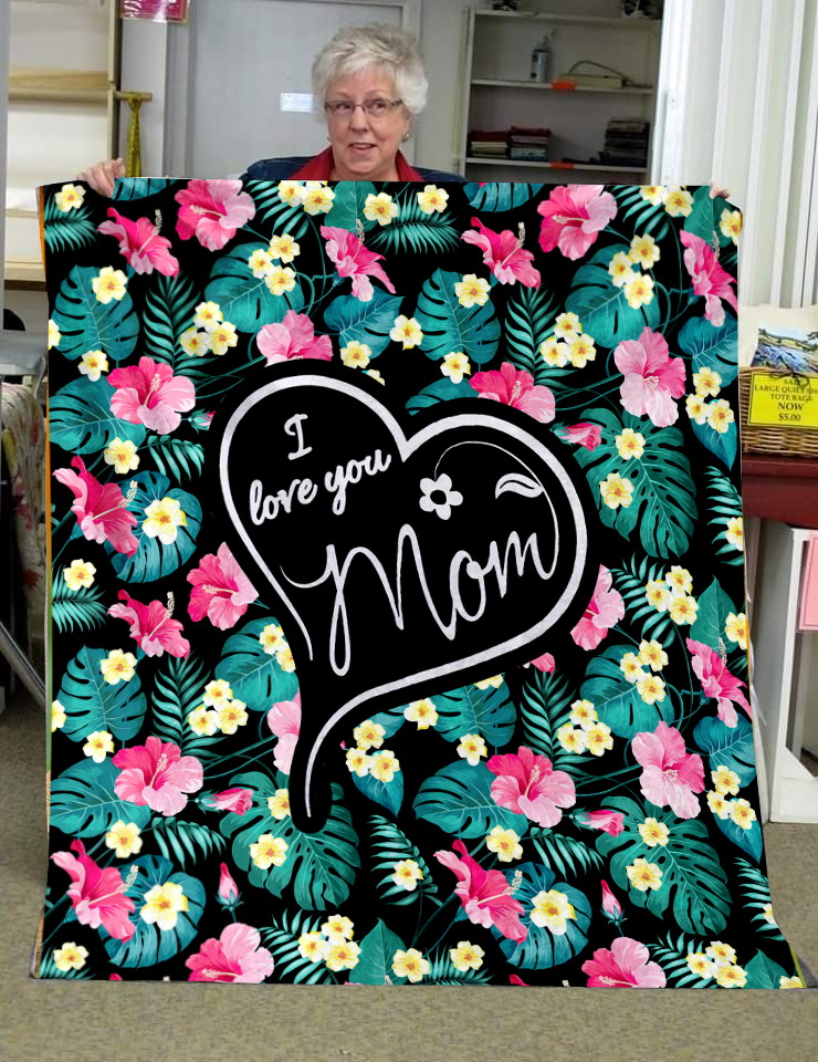 I Love You Mom Premium Mink Sherpa Blanket