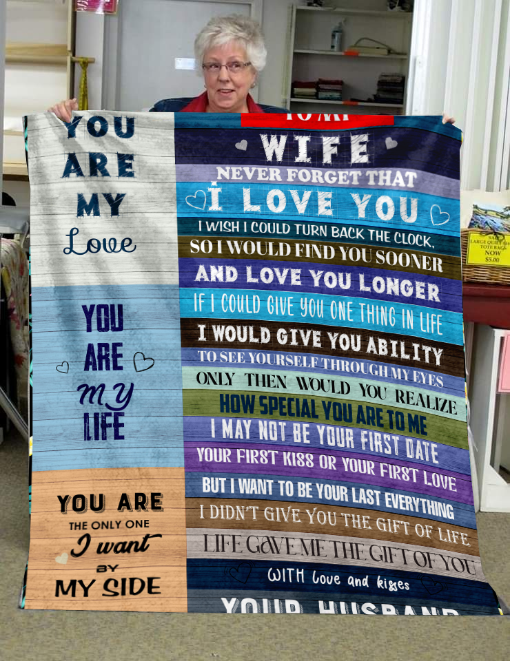 To My Wife - You are My Love Premium Mink Sherpa Blanket