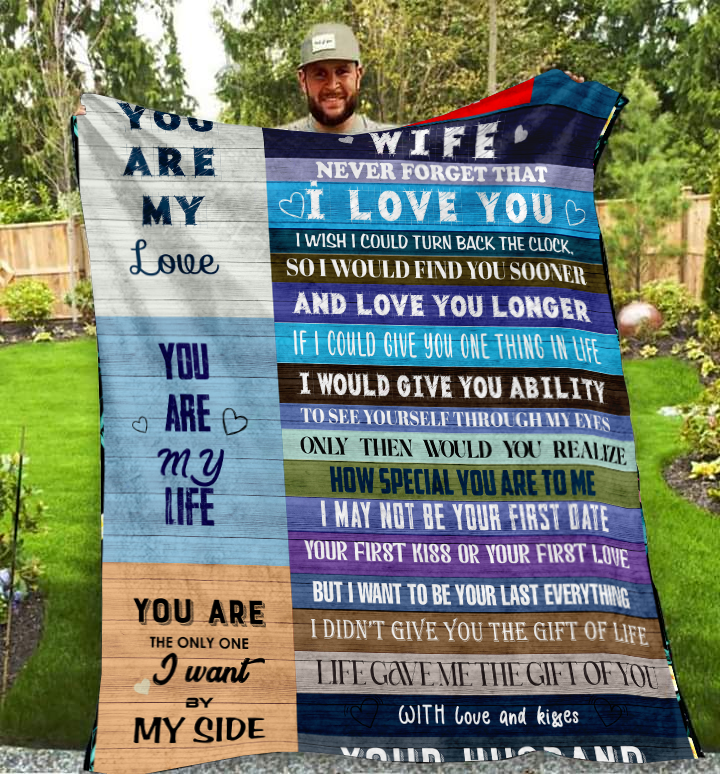 To My Wife - You are My Love Premium Mink Sherpa Blanket