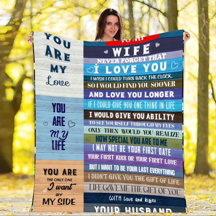 To My Wife - You are My Love Premium Mink Sherpa Blanket
