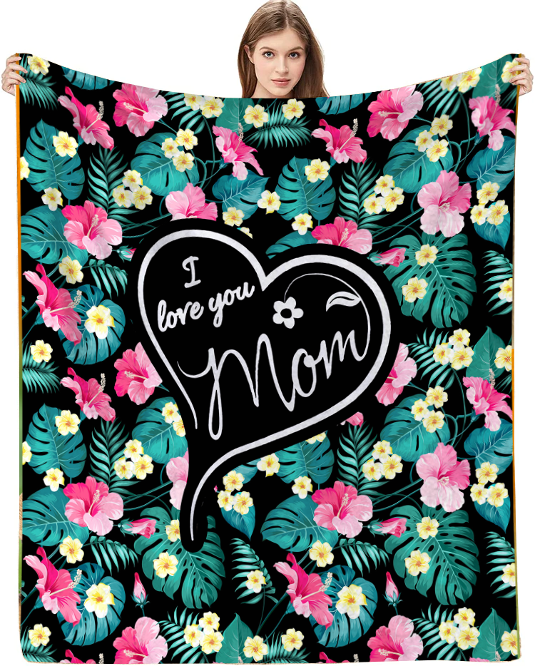 I Love You Mom Premium Mink Sherpa Blanket