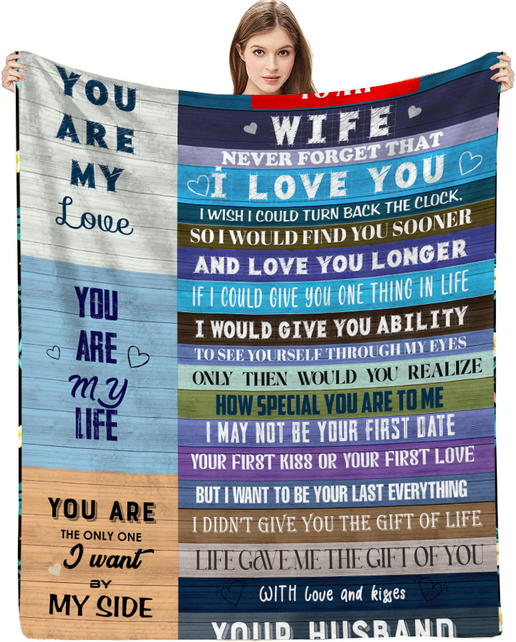 To My Wife - You are My Love Premium Mink Sherpa Blanket