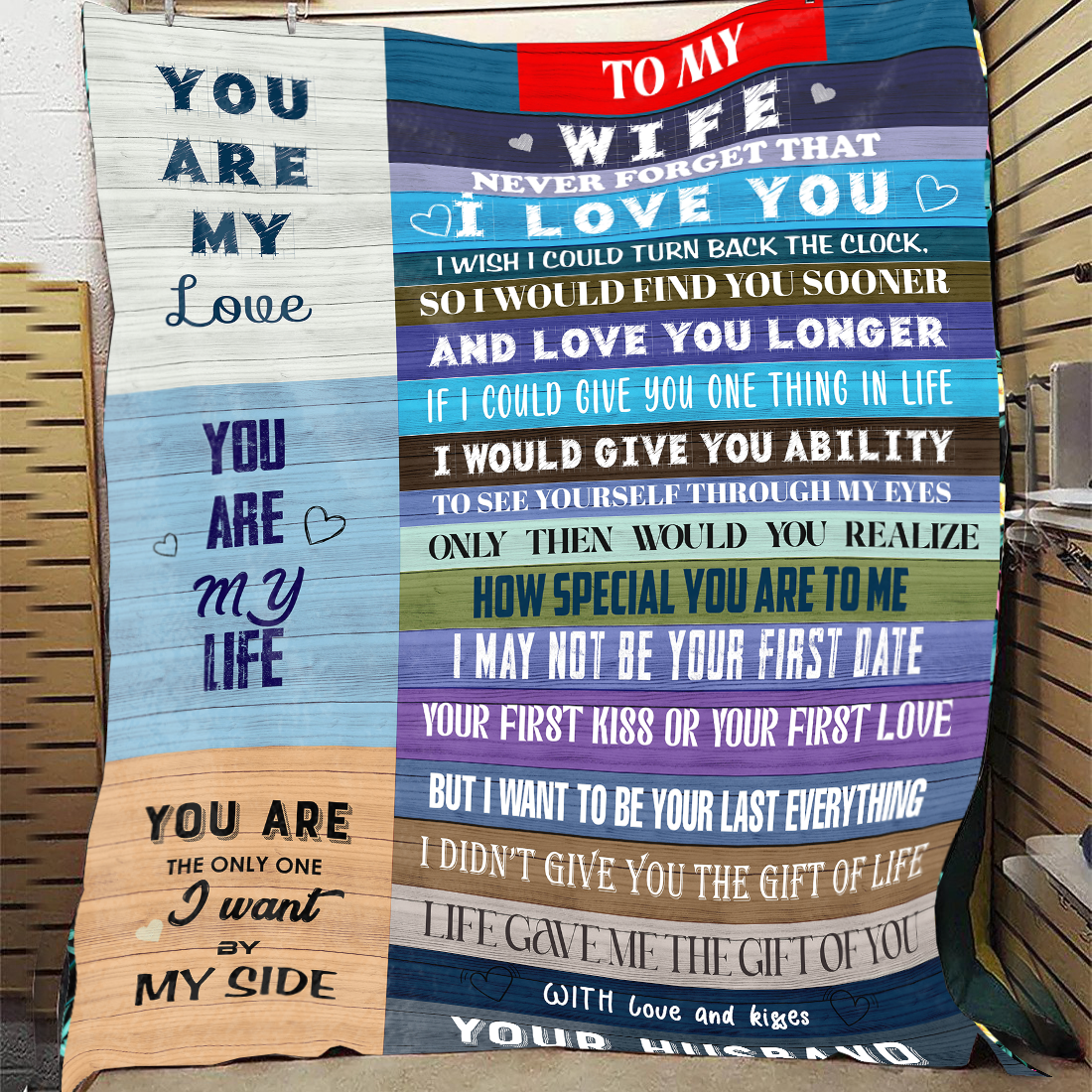 To My Wife - You are My Love Premium Mink Sherpa Blanket
