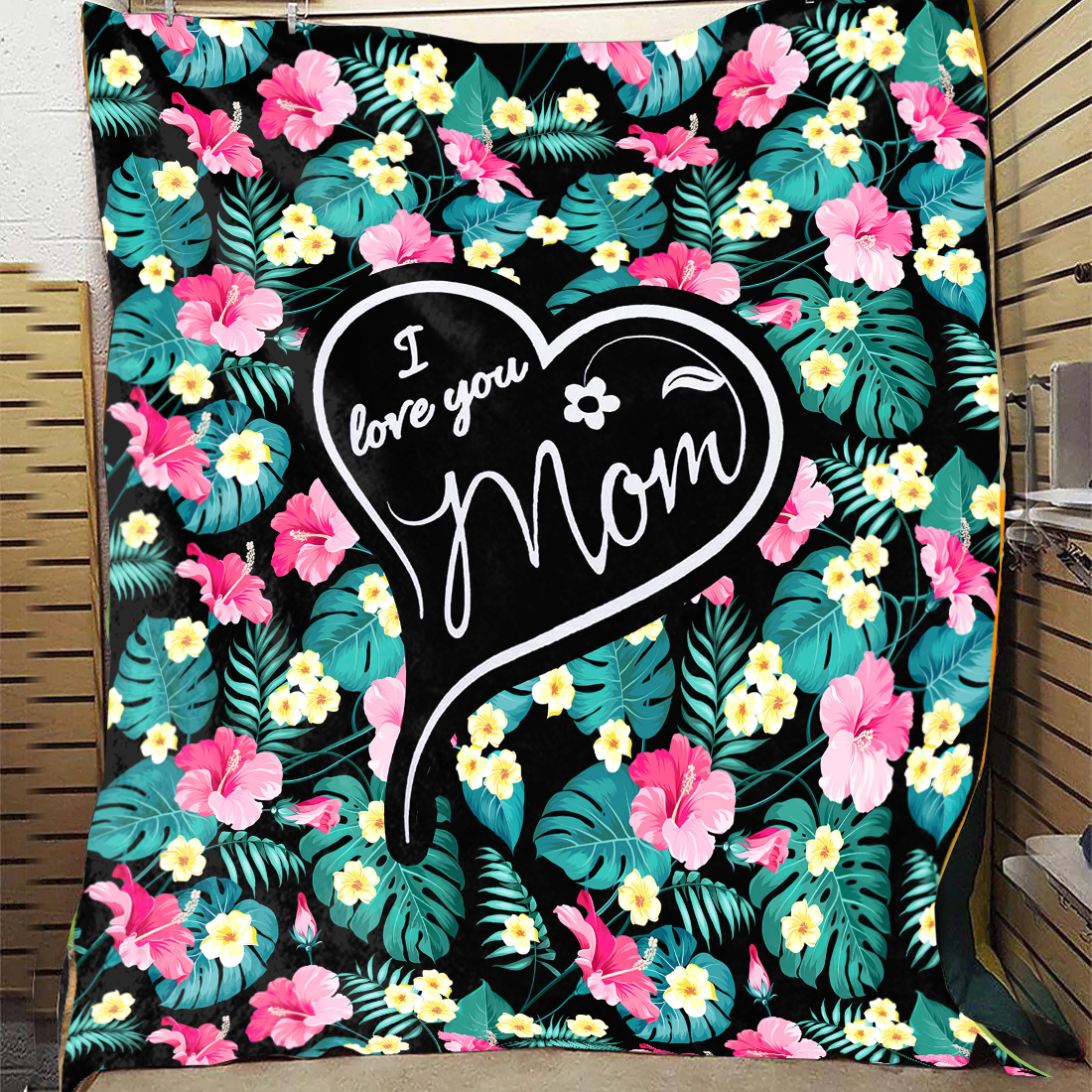 I Love You Mom Premium Mink Sherpa Blanket