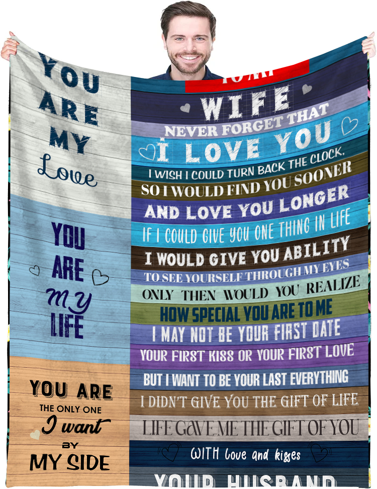 To My Wife - You are My Love Premium Mink Sherpa Blanket
