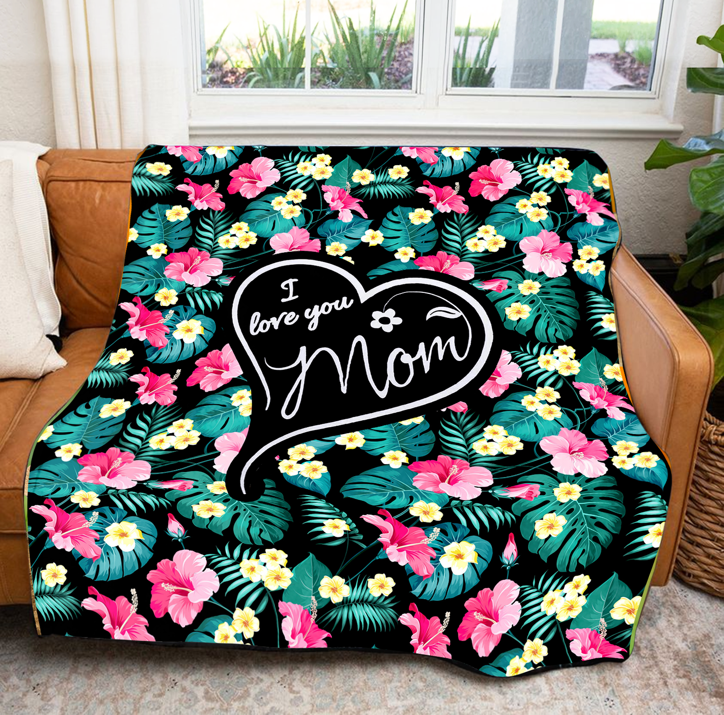I Love You Mom Premium Mink Sherpa Blanket