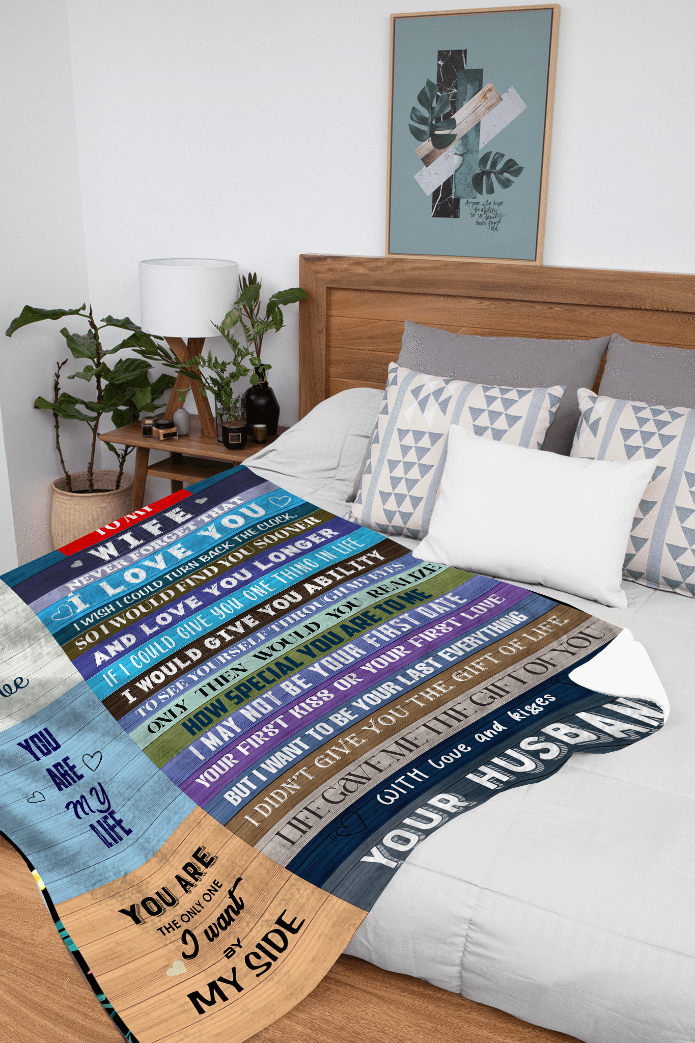 To My Wife - You are My Love Premium Mink Sherpa Blanket