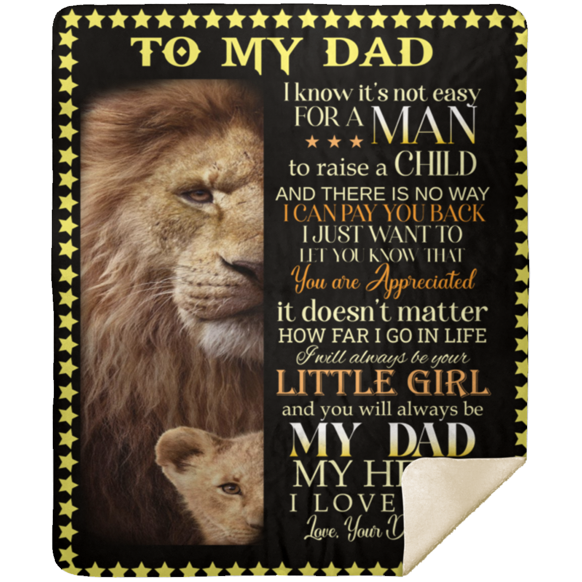 To My Dad - You Are Appreciated Premium Mink Sherpa Blanket