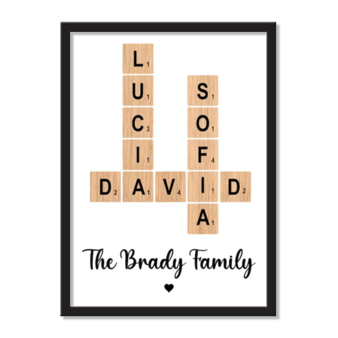 Crossword Family Gift Artwork