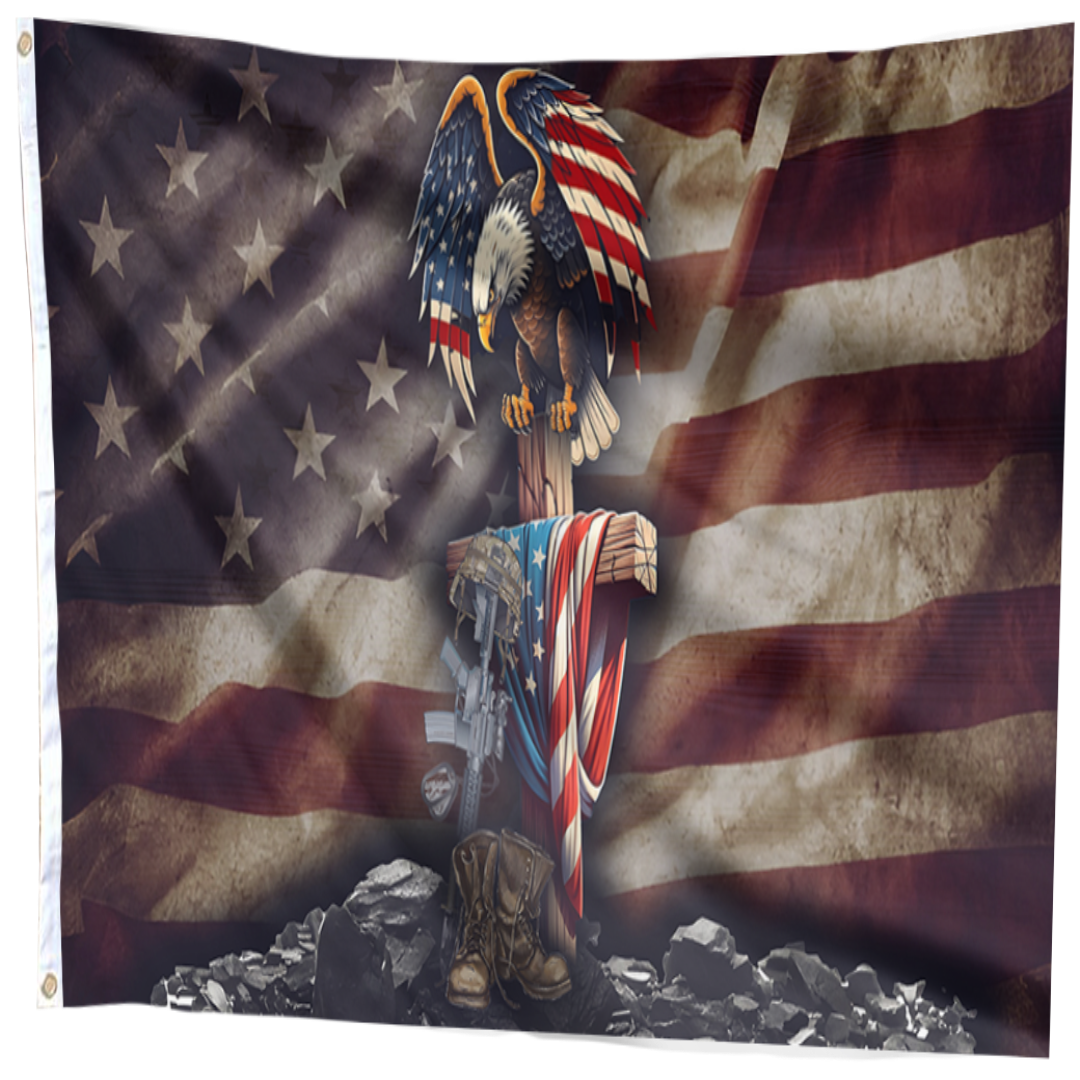 Patriotic American Eagle USA Flag