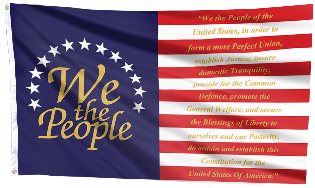 We The People - United States Constitution Flag - Preamble Flag