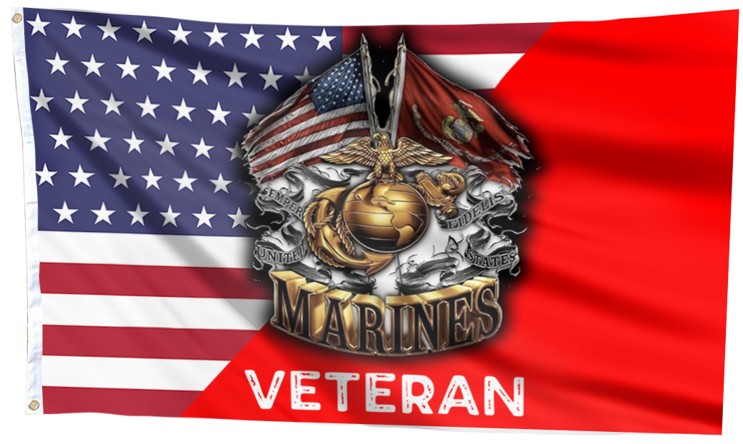 Marines Veteran Flag