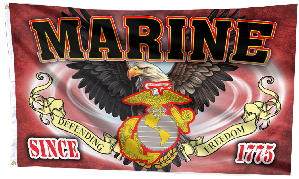 Patriotic Marine Flag