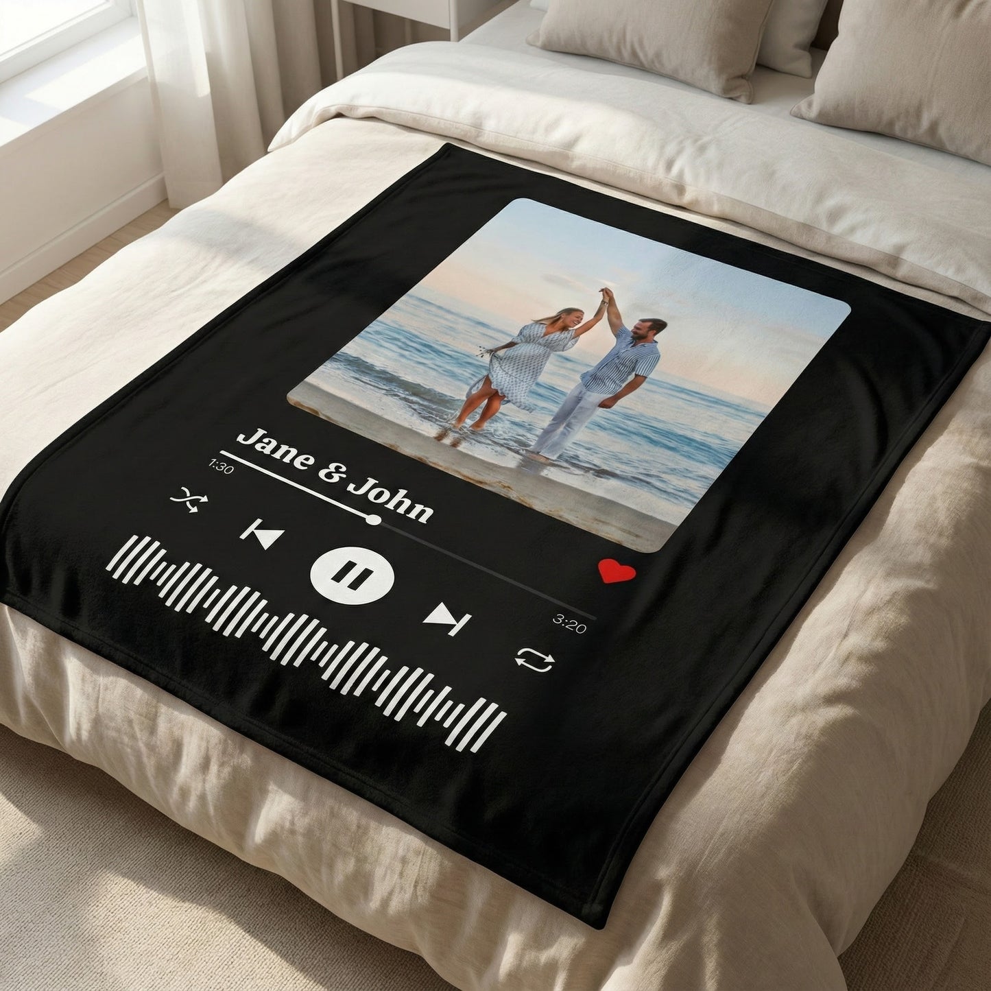“Our Song” Personalized Blanket – Gift for Couples
