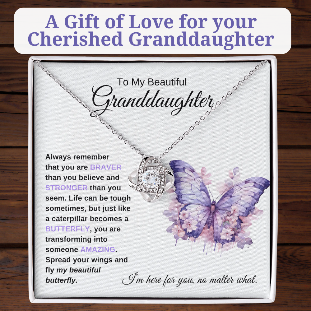 Granddaughter Gift | Watching You Grow Has Been My Greatest Joy | "Beautiful Butterfly" Necklace