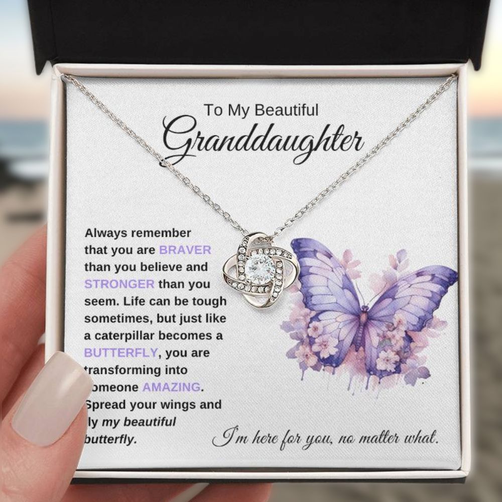 Granddaughter Gift | Watching You Grow Has Been My Greatest Joy | "Beautiful Butterfly" Necklace
