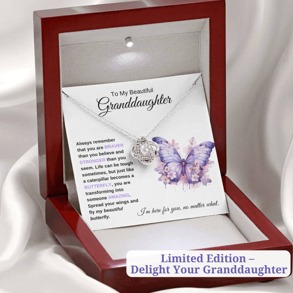 Granddaughter Gift | Watching You Grow Has Been My Greatest Joy | "Beautiful Butterfly" Necklace