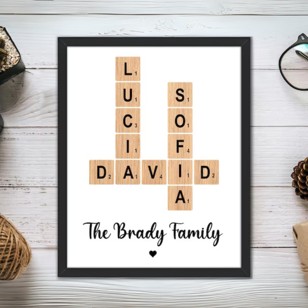 Crossword Family Gift Artwork