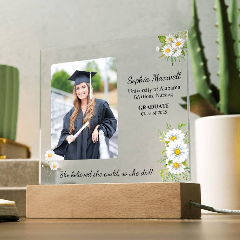 She Believed She Could So She Did Graduation Plaque