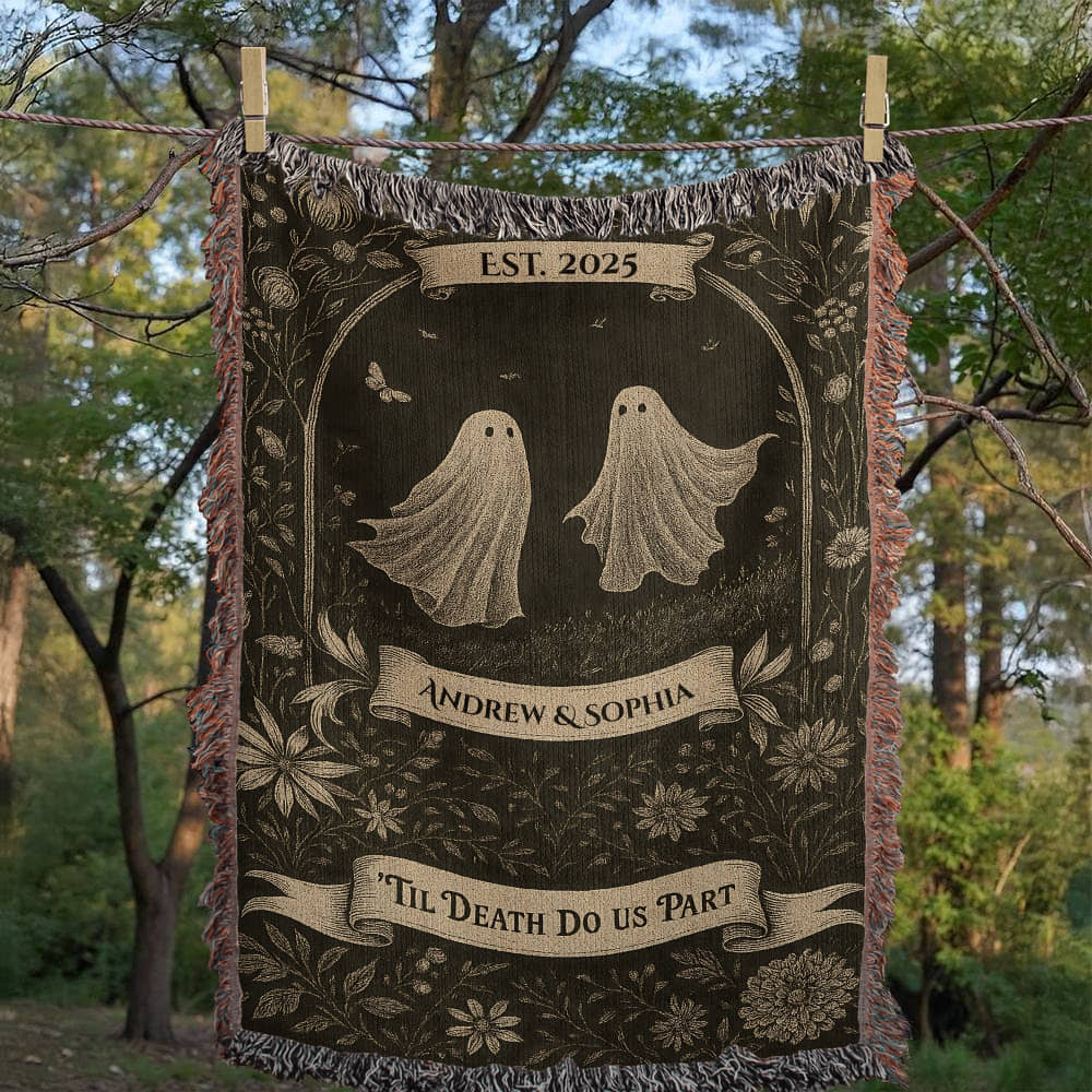 'Til Death Do Us Part-Ghost | Personalized Woven Blanket