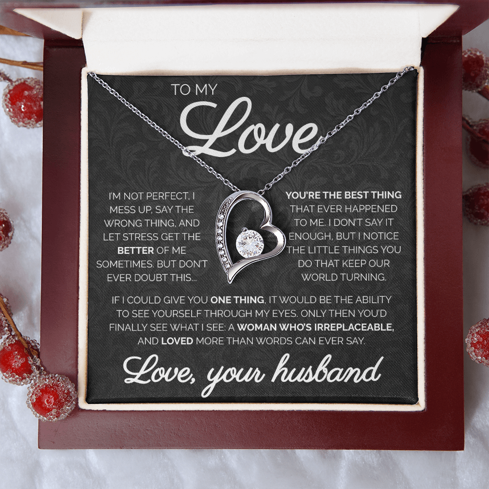 To My Love| You're the best thing | Forever Love Necklace