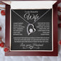 To My Beautiful Wife | Forever Love Necklace - BW