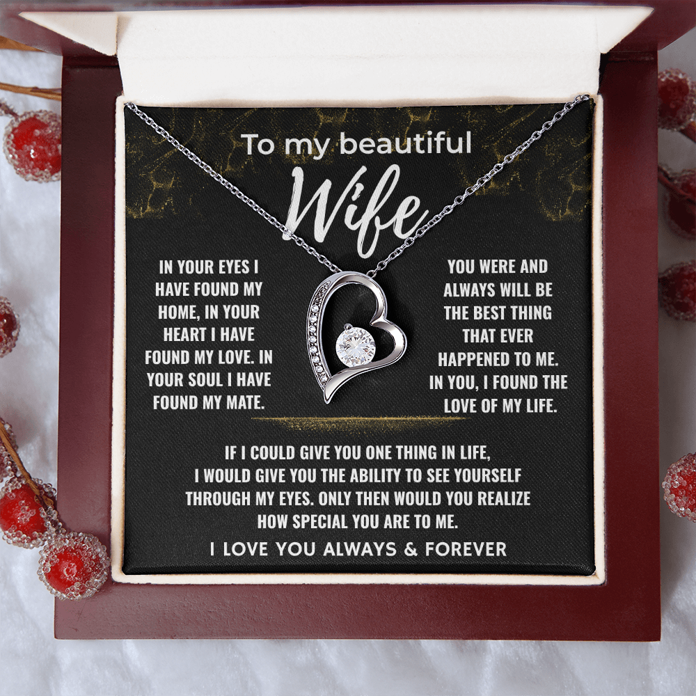 To My Beautiful Wife - You're The Love Of My Life - Forever Love Necklace