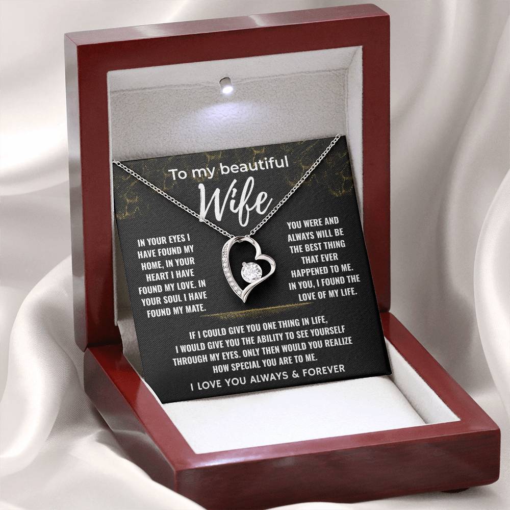 To My Beautiful Wife - You're The Love Of My Life - Forever Love Necklace