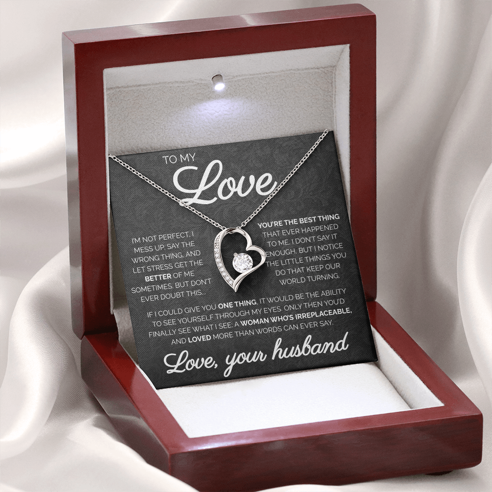 To My Love| You're the best thing | Forever Love Necklace