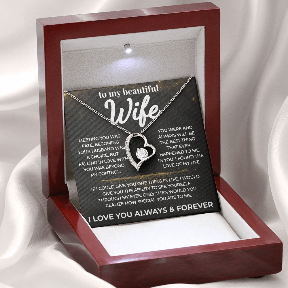 (Almost Gone) To My Beautiful Wife-Love of My Life- Forever Love Necklace