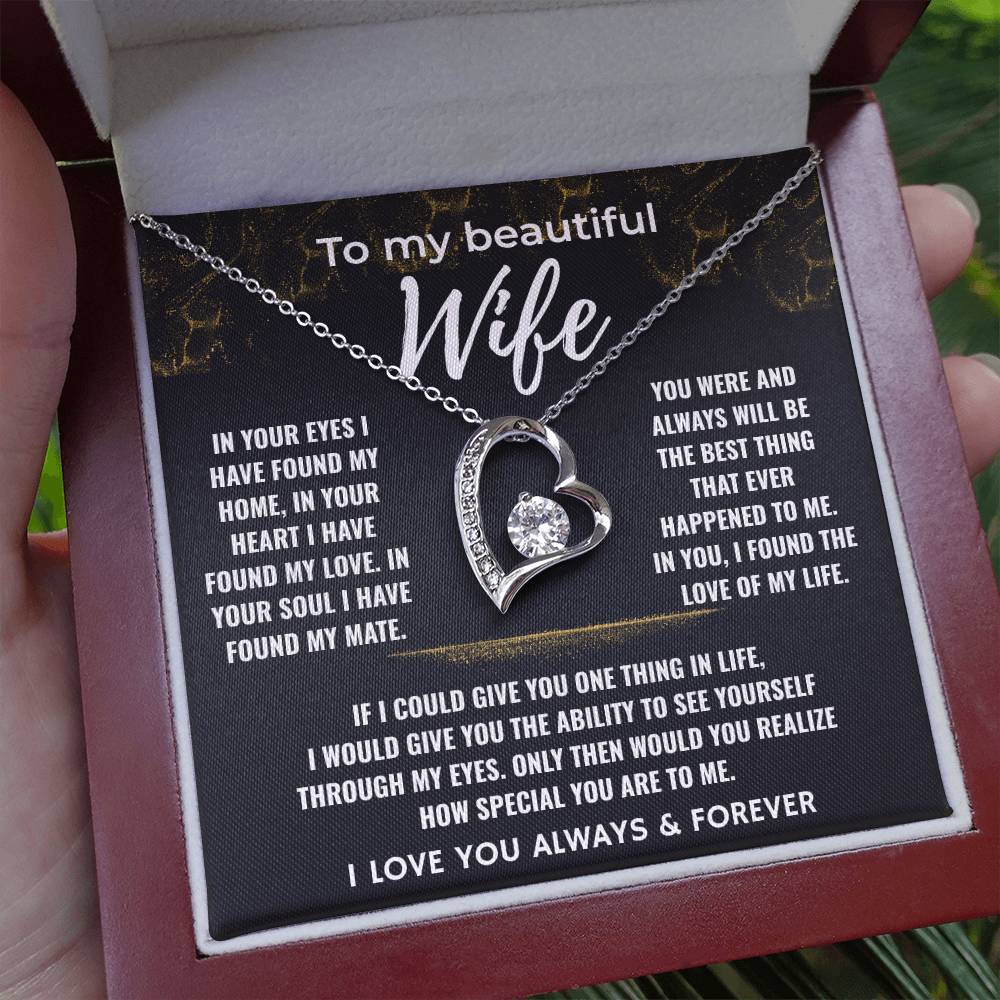 To My Beautiful Wife - You're The Love Of My Life - Forever Love Necklace