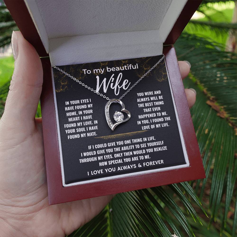To My Beautiful Wife - You're The Love Of My Life - Forever Love Necklace