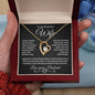 To My Beautiful Wife | Forever Love Necklace - BW
