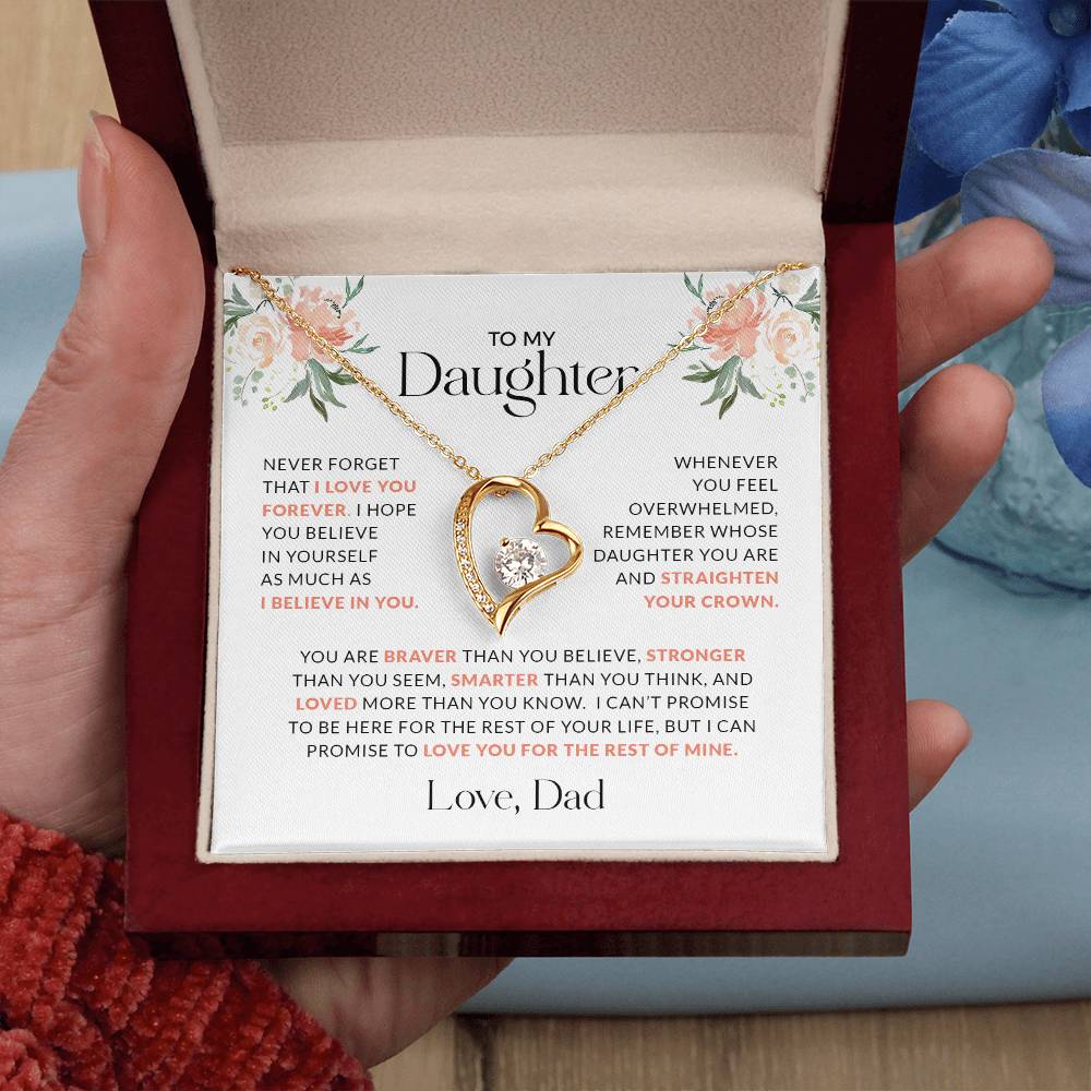 To My Daughter | You Are Braver (Forever Love Necklace)